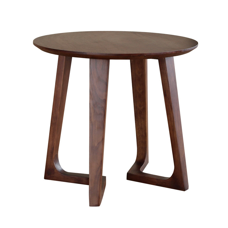 Round Casual Dining Table Wood Color Fixed Table with Ashwood Solid Wood