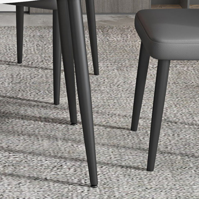 4-foot Stone Dinette Table Simplicity Style Round Dining Table with Drop Leaf