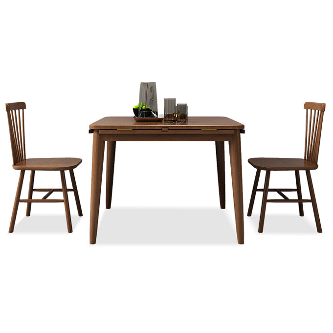 Modern Style Rubberwood Dinner Table Round Drop-Leaf Table for Home Use