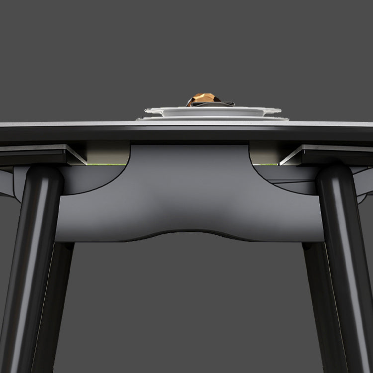 Round Extendable Stone Dining Site Table Contemporary 51.2'' Dinette Table
