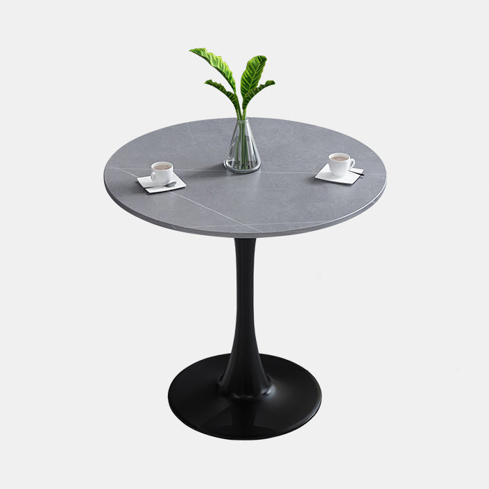 Moderne stijl ronde eettafel gesinterde stenen tafel met tulpbasis voor thuis
