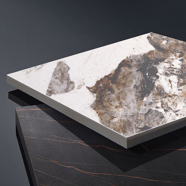 Moderne stijl ronde eettafel gesinterde stenen tafel met tulpbasis voor thuis