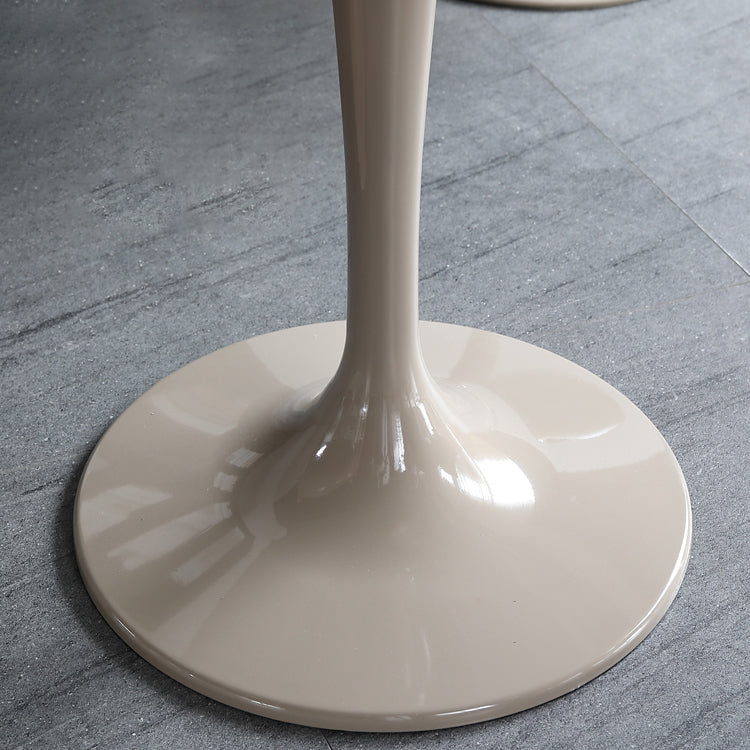 Mesa de comedor redonda Simplicity, mesa de piedra sinterizada con base de tulipán para comedor
