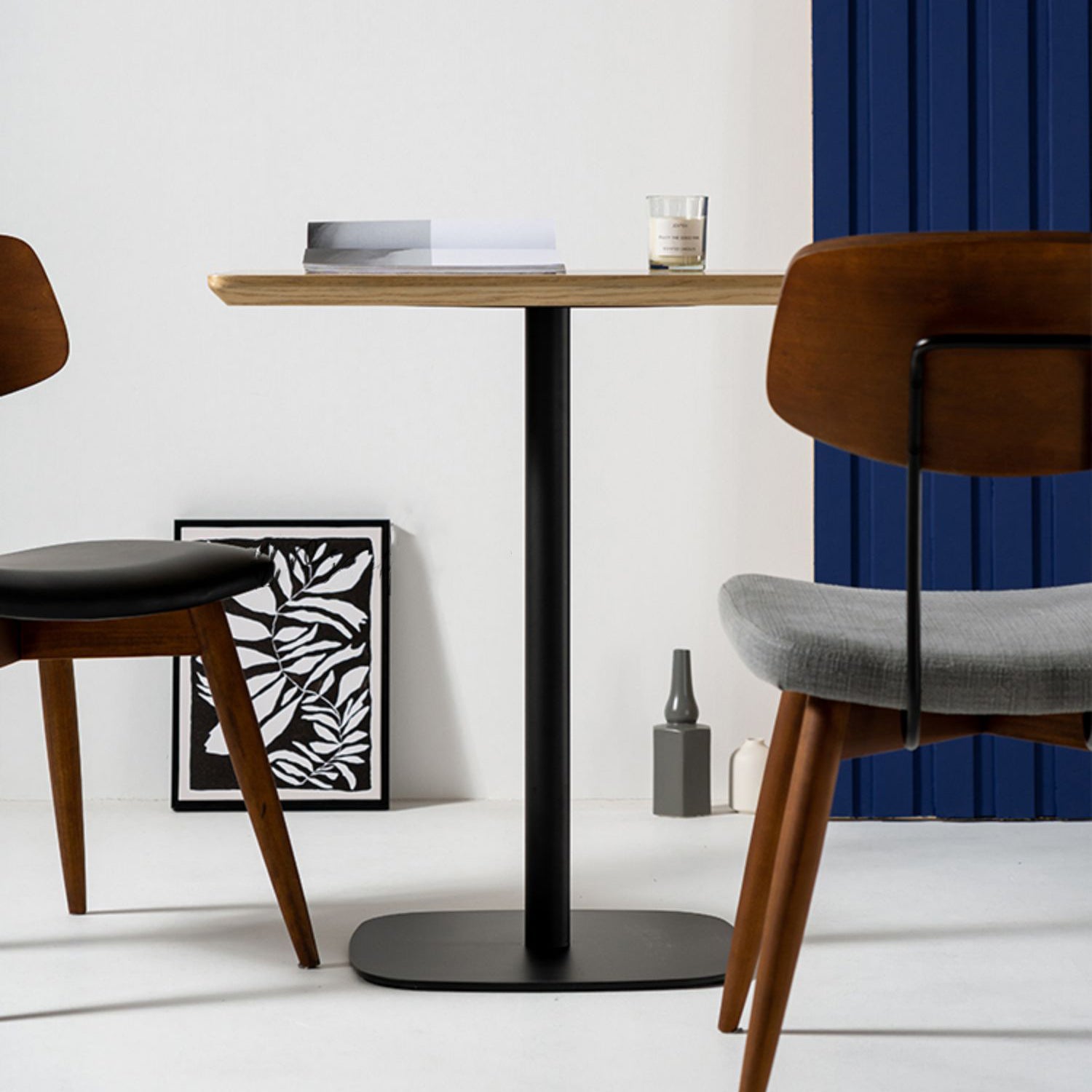 Industriële vierkante eettafel voetstuk eettafel voor thuiskeukendiner