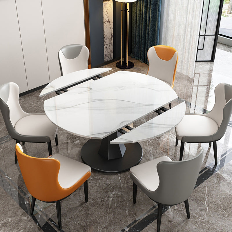 Mesa de comedor redonda Simplicity, mesa de piedra sinterizada con base de pedestal