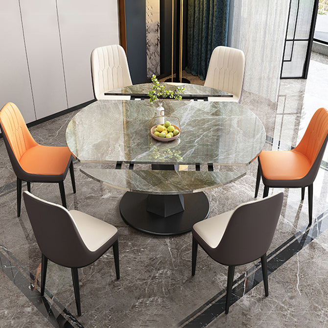 Mesa de comedor redonda Simplicity, mesa de piedra sinterizada con base de pedestal