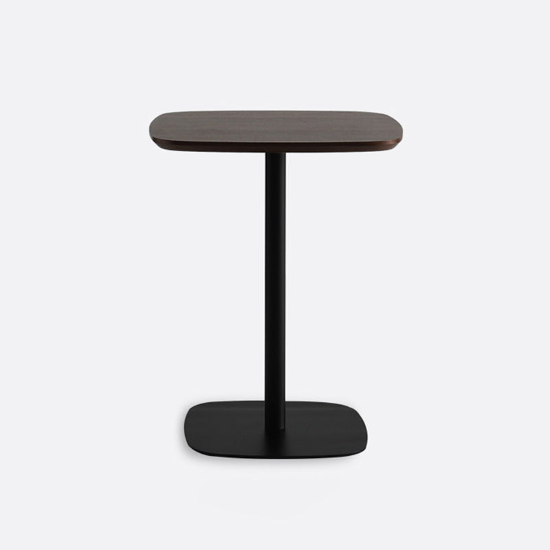 Industrial Solid Wood Square Dining Table Standard Kitchen Dining Table with Pedestal Base