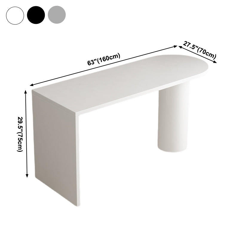 Mesa de comedor estándar con tapa de piedra sinterizada moderna, mesa de comedor rectangular con bases de pedestal dobles
