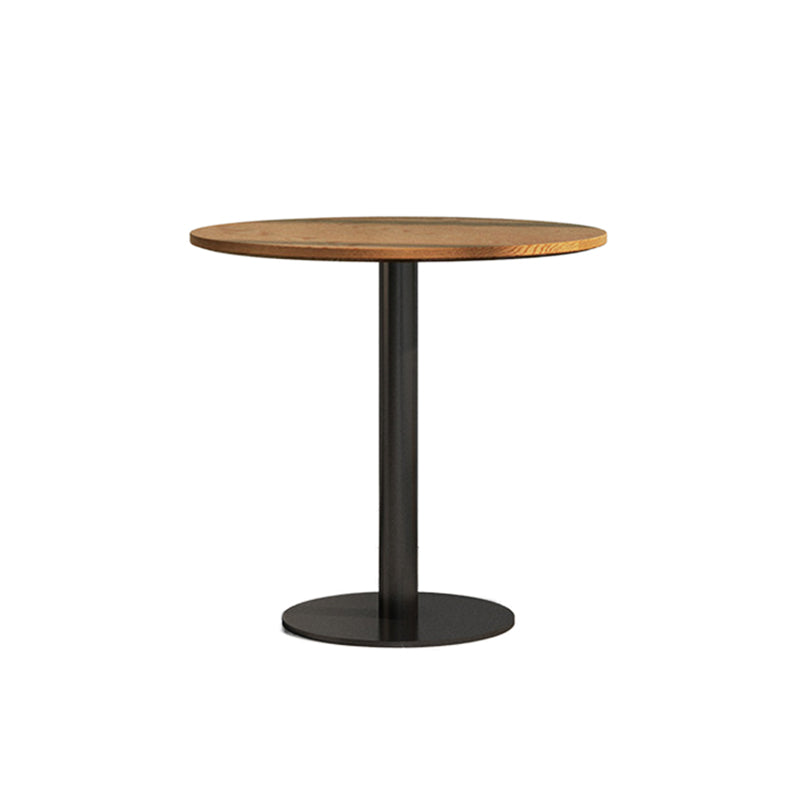 Industrial Wood Dinner Table Brown Table with Black Frame for Dining Room