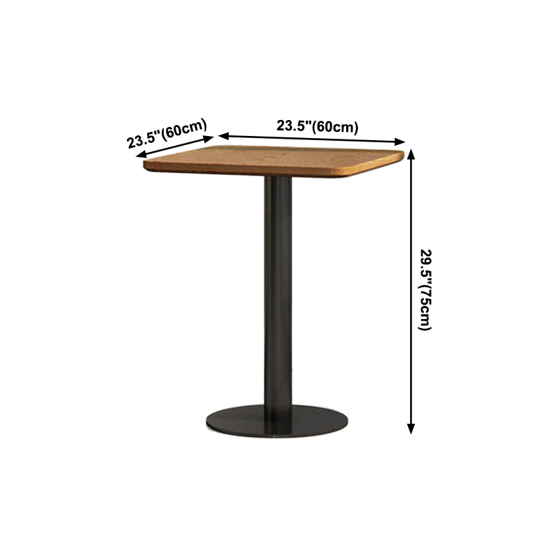 Industrial Wood Dinner Table Brown Table with Black Frame for Dining Room