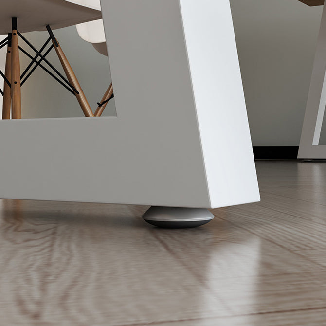 Mesa de comedor de madera maciza de pino, mesa de comedor industrial con base de trineo