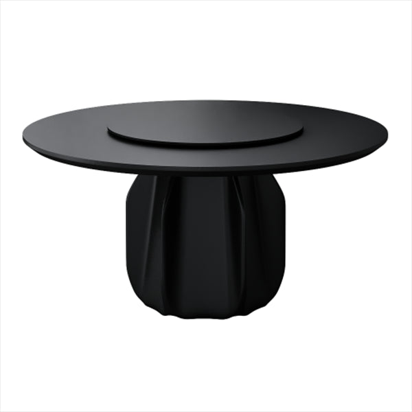 Tavolo da pranzo a forma rotonda in legno massiccio contemporaneo tavolo da pranzo da cucina standard con base di piedistallo