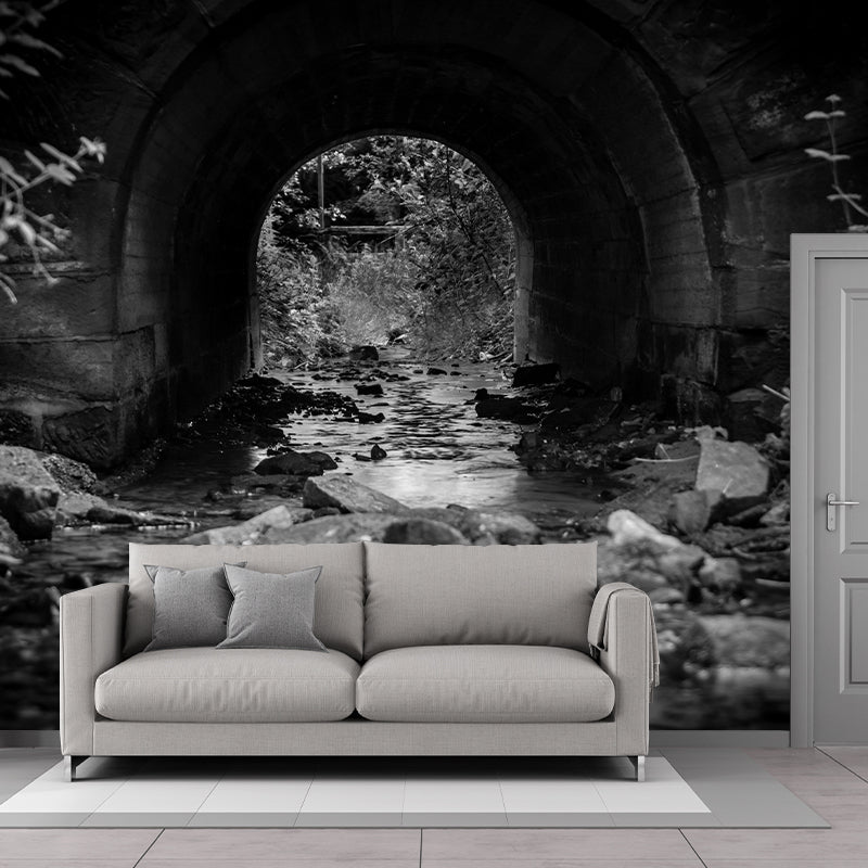 Modern Style Spatial Extension Mural Mildew Resistant Wallpaper for Home Decor