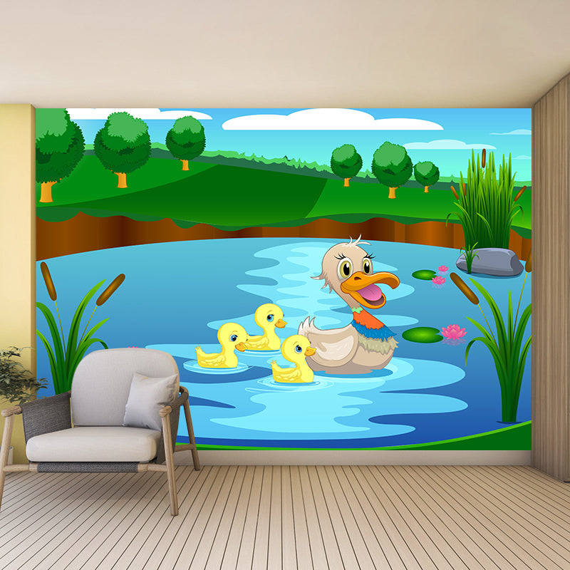 Lovely Cartoon Animal Wallpaper Mural Mildew Resistant for Children's Bedroom
