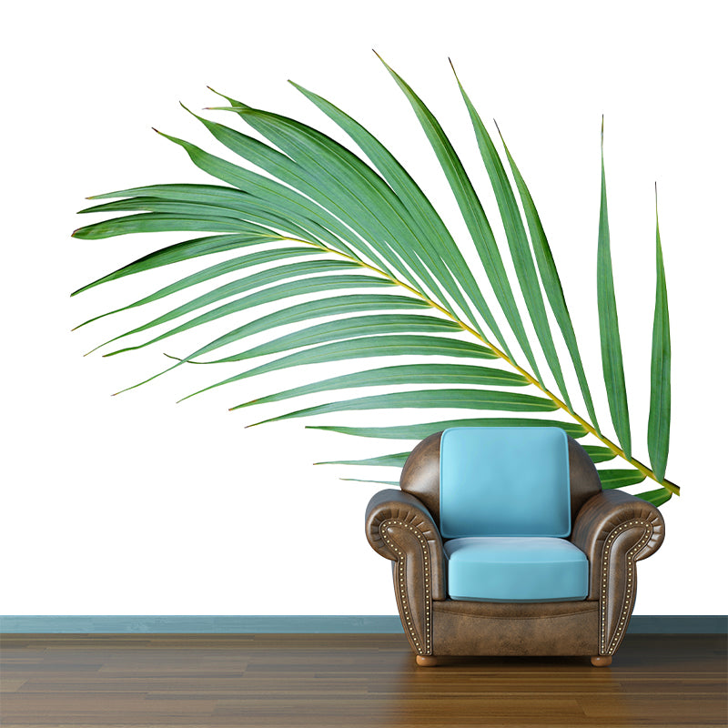Tropical Leaf Plant Mural Stain Resistant Wall Covering for Room