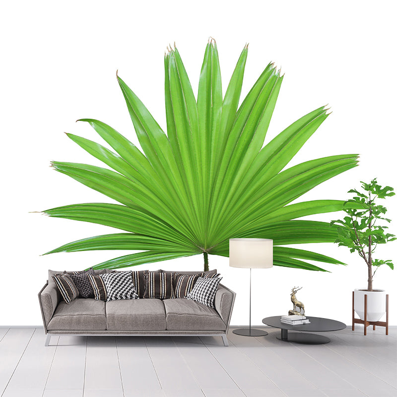 Tropical Leaf Plant Mural Modern Stain Resistant Wall Art for Sleeping Room
