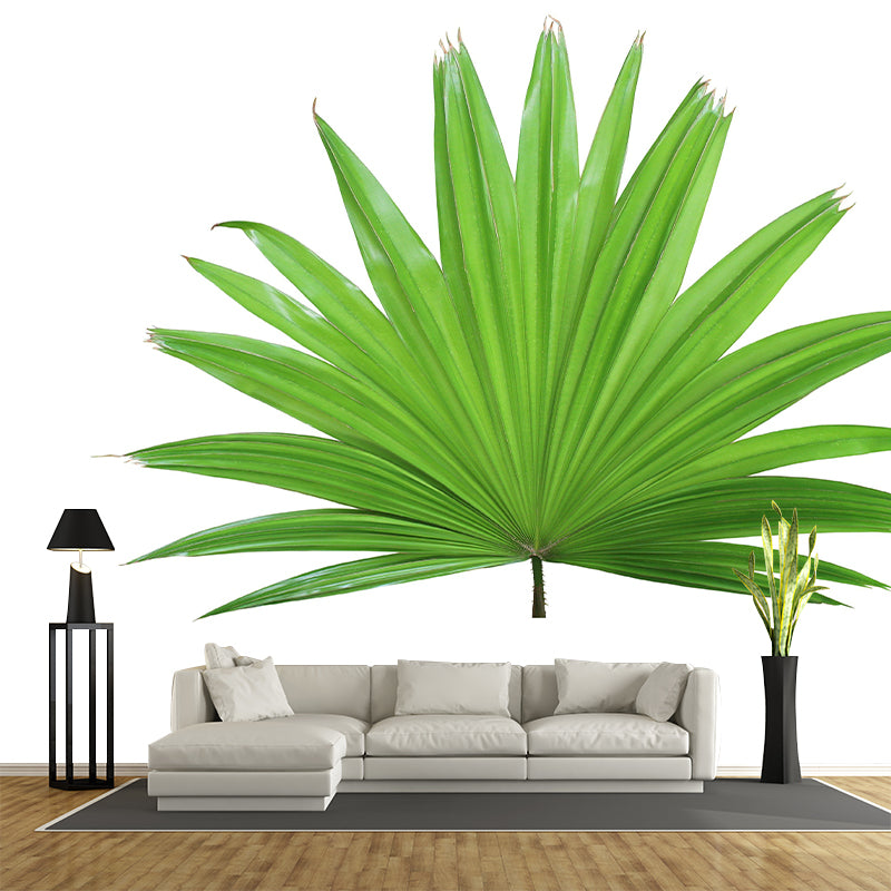 Tropical Leaf Plant Mural Modern Stain Resistant Wall Art for Sleeping Room