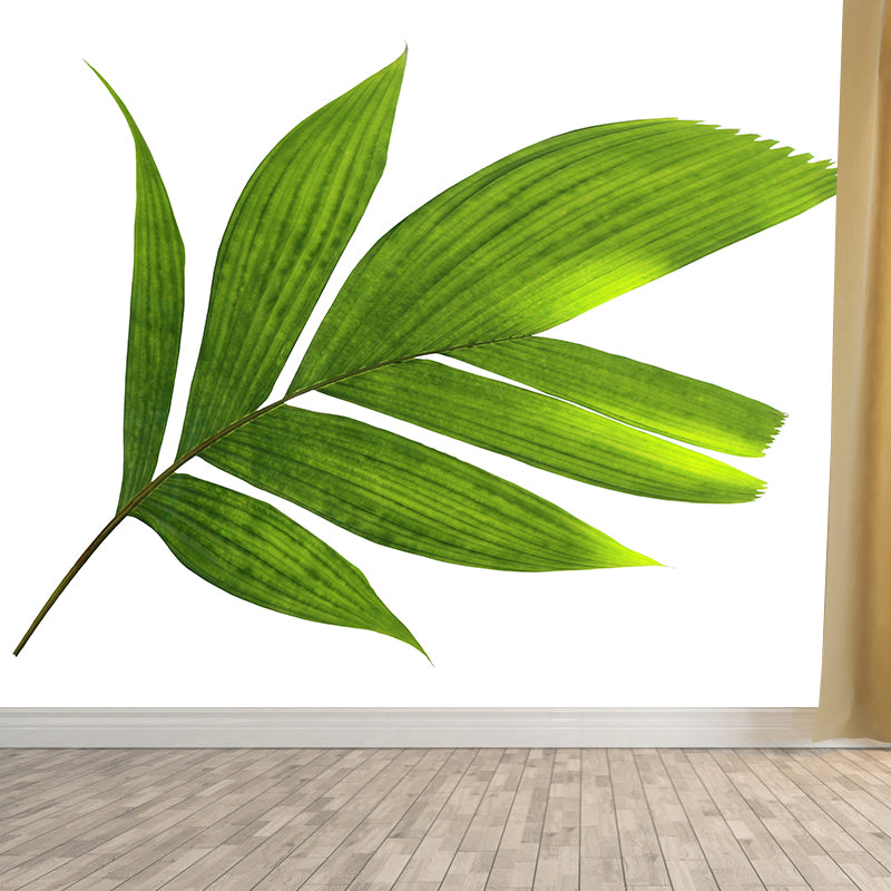 Tropical Leaf Plant Mural Modern Stain Resistant Wall Art for Sleeping Room