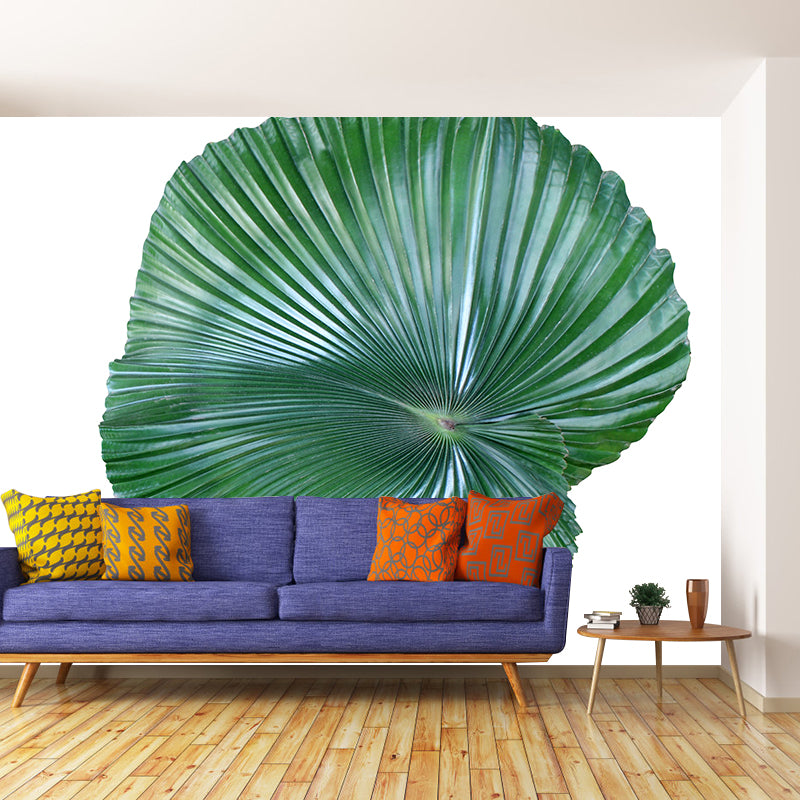 Tropical Leaf Plant Mural Modern Stain Resistant Wall Art for Sleeping Room