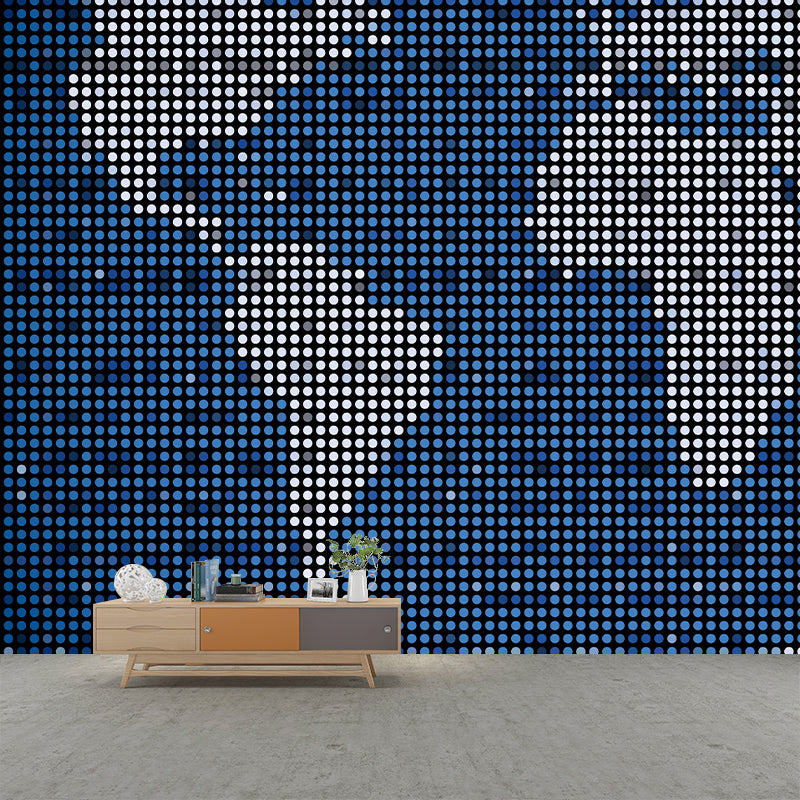 Illustration World Map Wall Mural Contemporary Decorative for Living Room