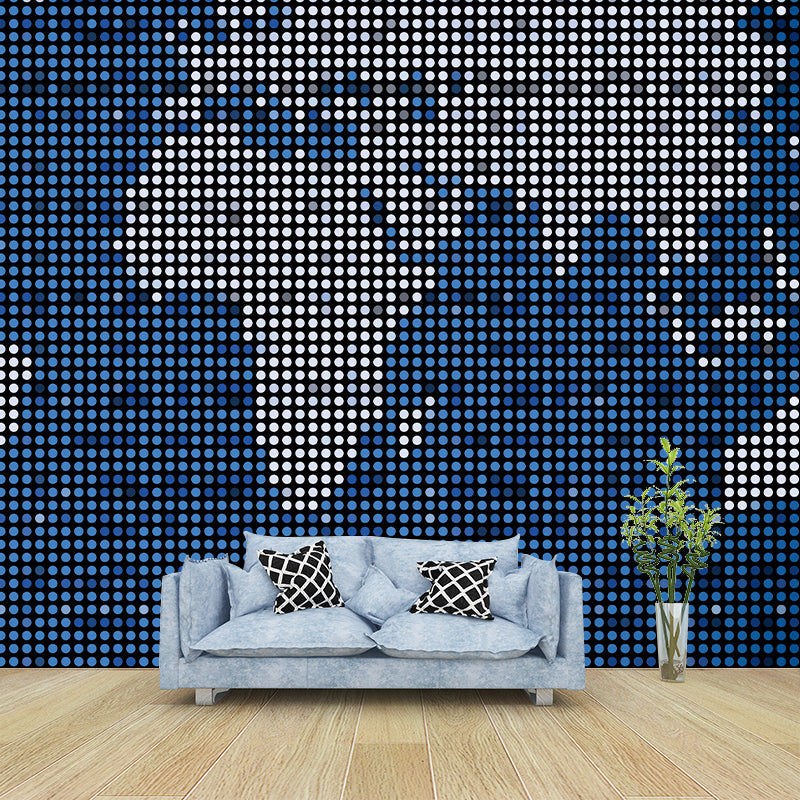 Illustration World Map Wall Mural Contemporary Decorative for Living Room
