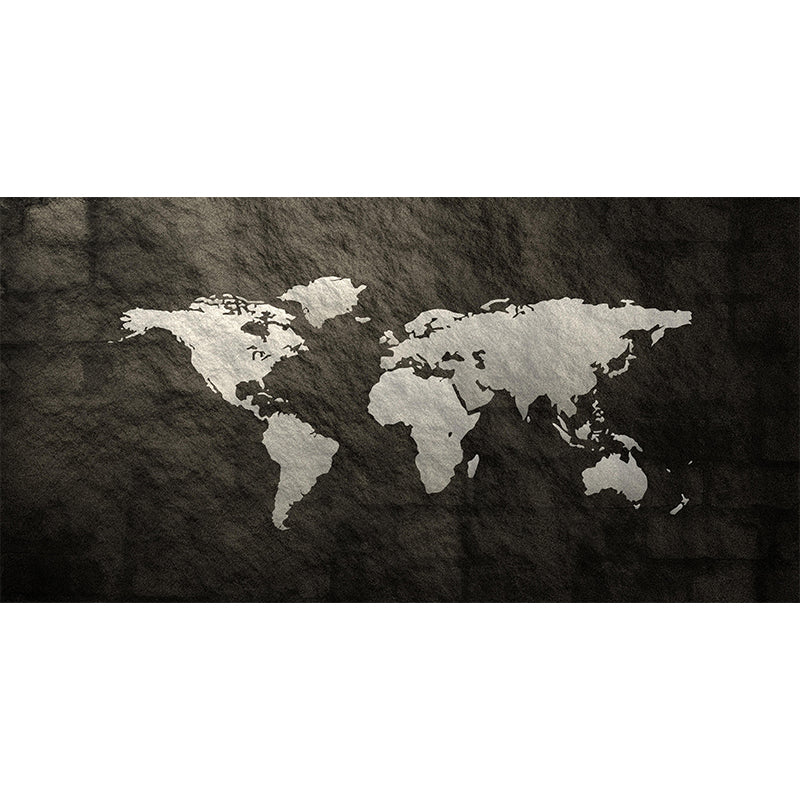 Contemporary World Map Wall Mural Wallpaper Eco-friendly Wall Mural in Bright Color