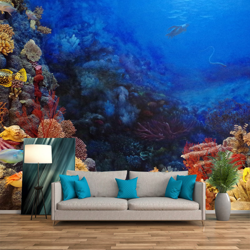 Underwater World Wall Mural Contemporary Decorative Living Room Wall Covering