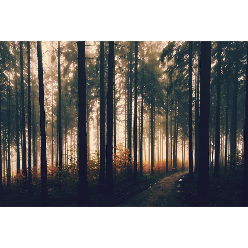 Forest Wall Mural Contemporary Photography Wall Covering for Decoration