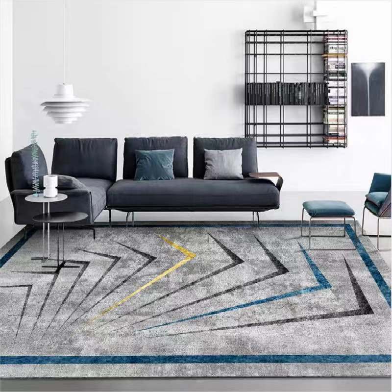 Modern Gorgeous Carpet Polyester Indoor Rug Washable Living Room Area Rug with Non-Slip Backing