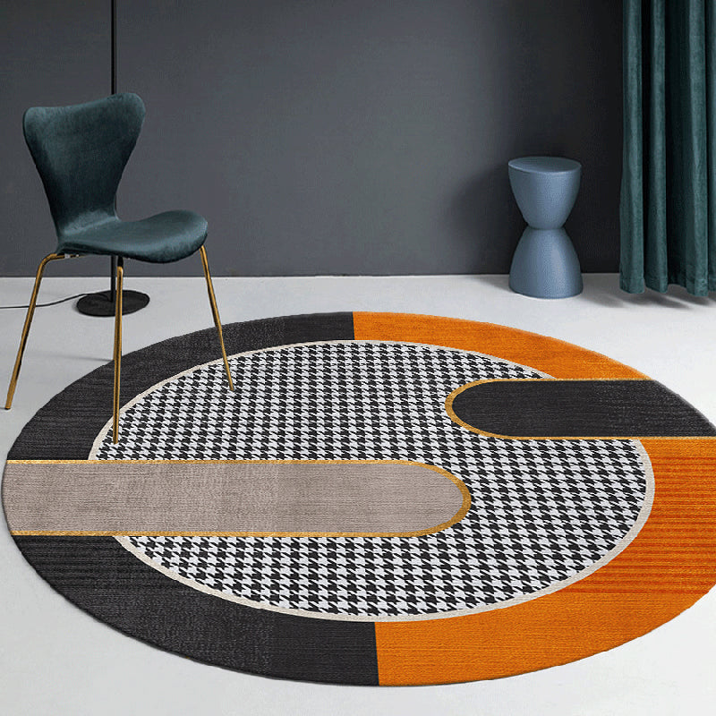 Modern Houndstooth Gedrukt tapijt polyester binnen tapijt vlekbestendig vloerkleed voor woningdecoratie