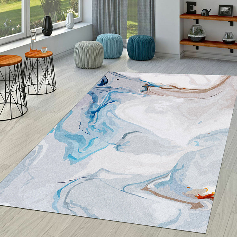 Modern marmeren look tapijt polyester binnendoor tapijten niet-slip ruggebied vloerkleed voor woonkamer