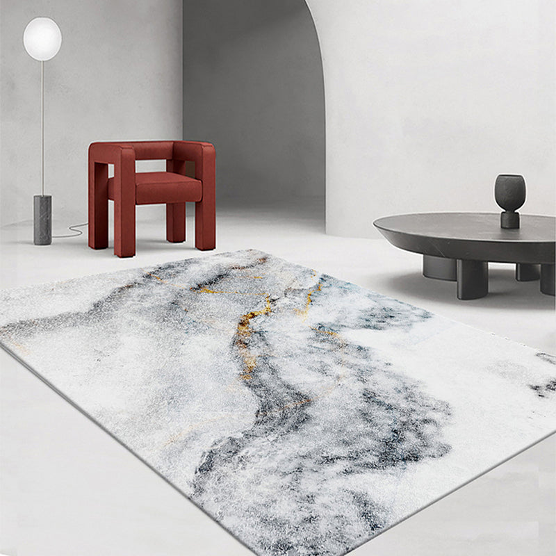 Modern marmeren look tapijt polyester binnendoor tapijten niet-slip ruggebied vloerkleed voor woonkamer