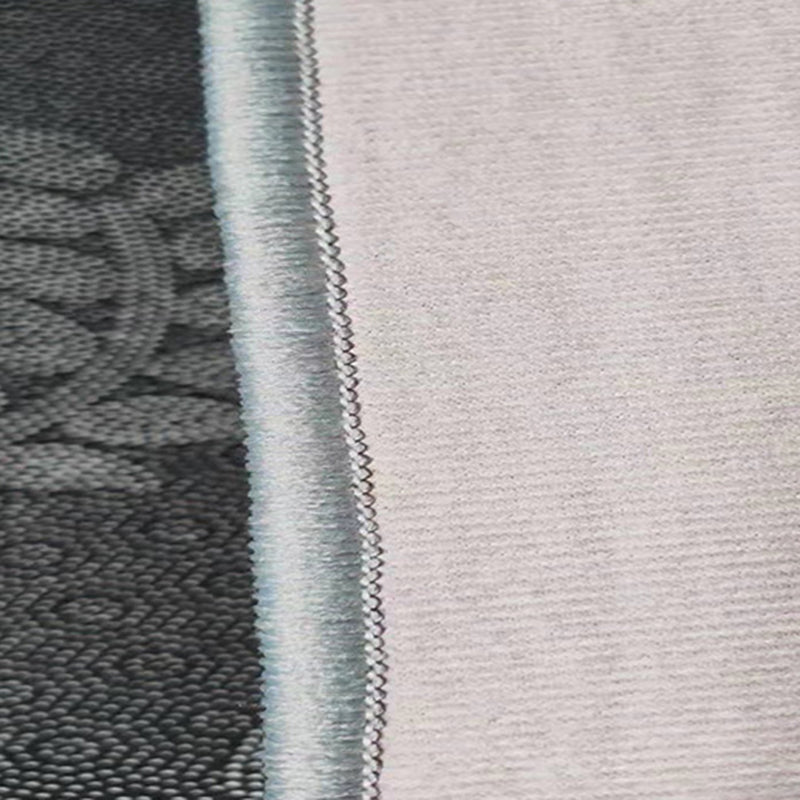 Red European Carpet Flower Pattern Polyester Area Rug Non-Slip Backing Rug for Home Decor