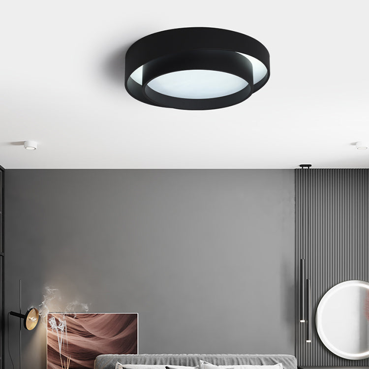 Gelakte ijzeren LED-inbouwarmatuur in moderne eenvoud acryl rond plafondarmatuur voor slaapkamer