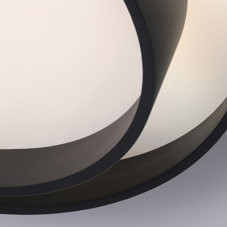 Gelakte ijzeren LED-inbouwarmatuur in moderne eenvoud acryl rond plafondarmatuur voor slaapkamer