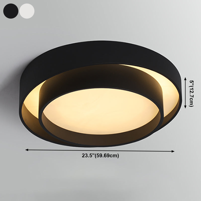Gelakte ijzeren LED-inbouwarmatuur in moderne eenvoud acryl rond plafondarmatuur voor slaapkamer