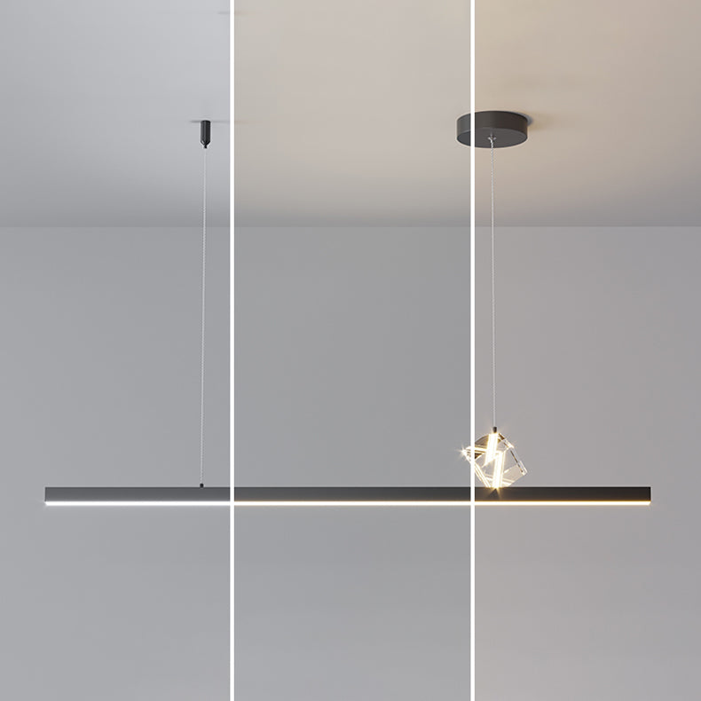 Lineaire hanglampverlichting Moderne metaal 2 Light Island Hanglampen