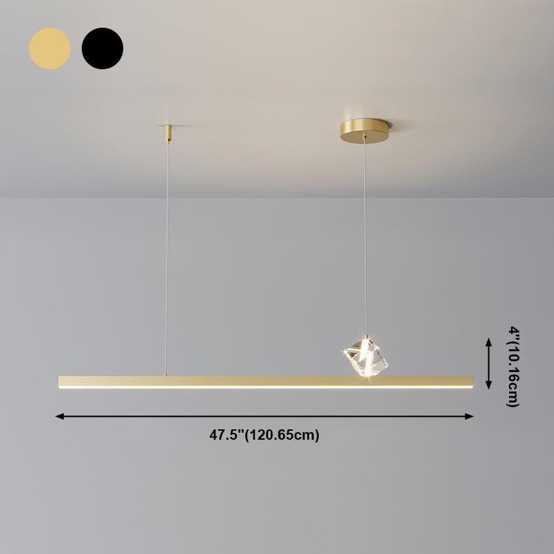 Lineaire hanglampverlichting Moderne metaal 2 Light Island Hanglampen