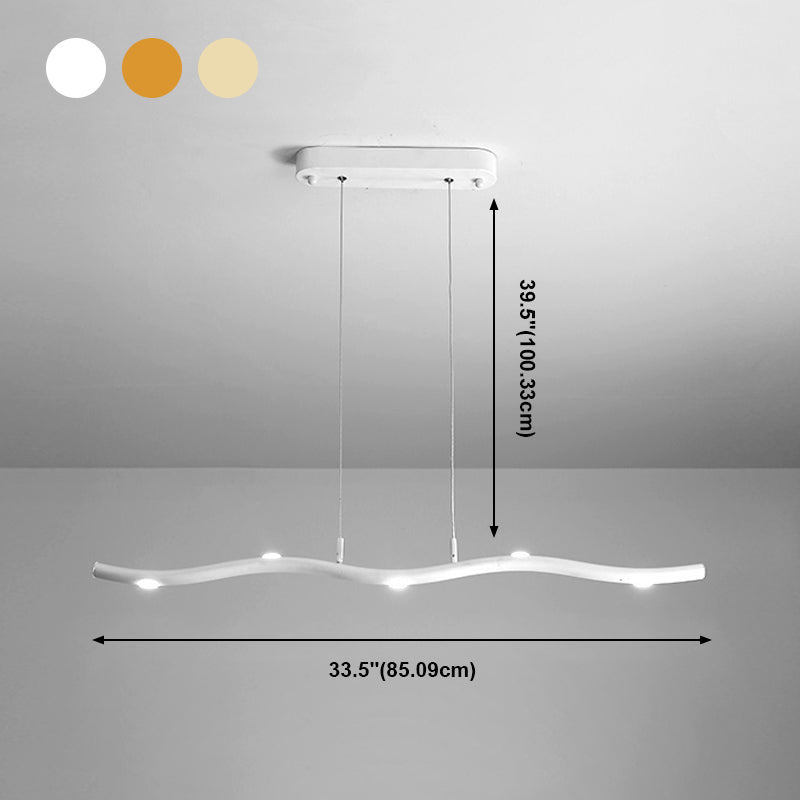 Contemporary Pendant Lights Linear Metal Island Light Fixtures