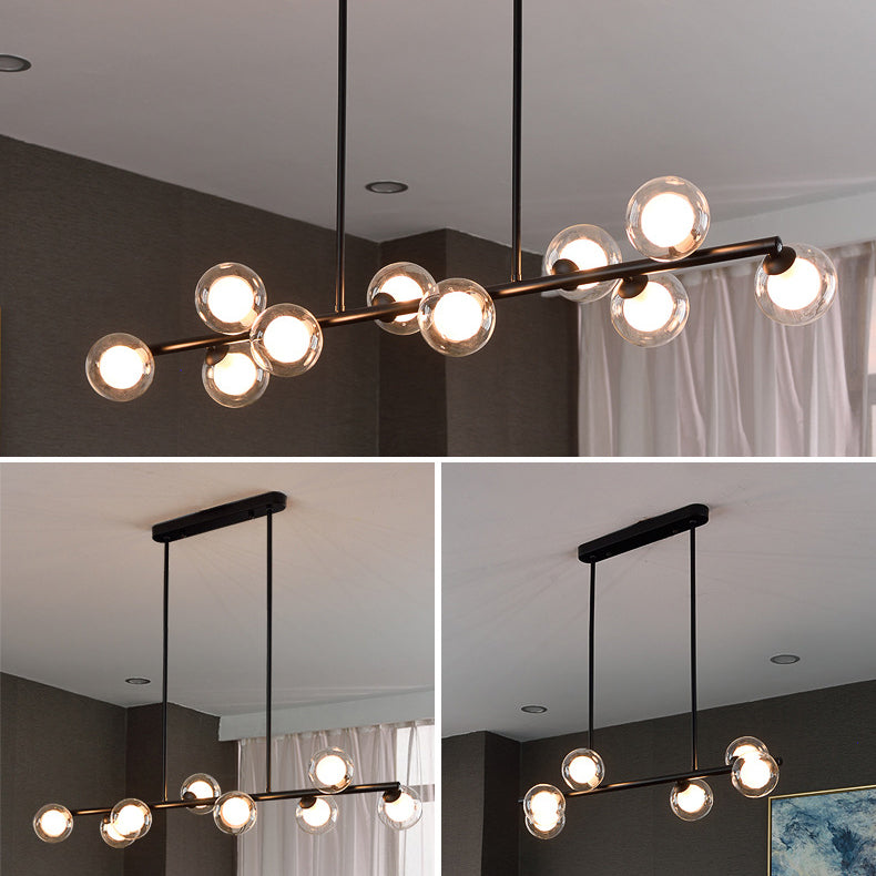 Pendants contemporains Sphere Island Chandelier Lights with Glass Shade