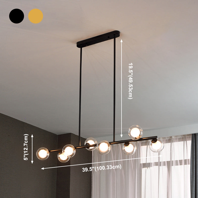 Pendants contemporains Sphere Island Chandelier Lights with Glass Shade