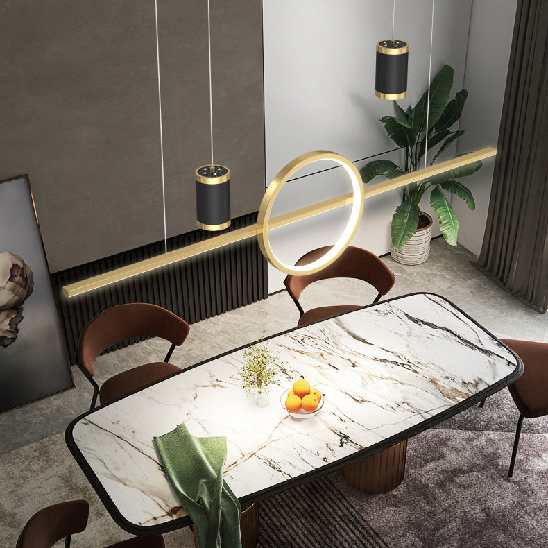 Cylinder Island Kronleuchter Lichter zeitgenössische Anhängerleuchten Metall Island Lights