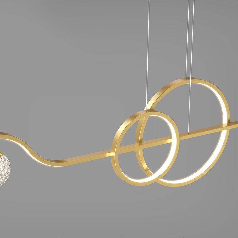 Linear Island Lighting Fixtures Modern Style Metal Kitchen Pendant Lights