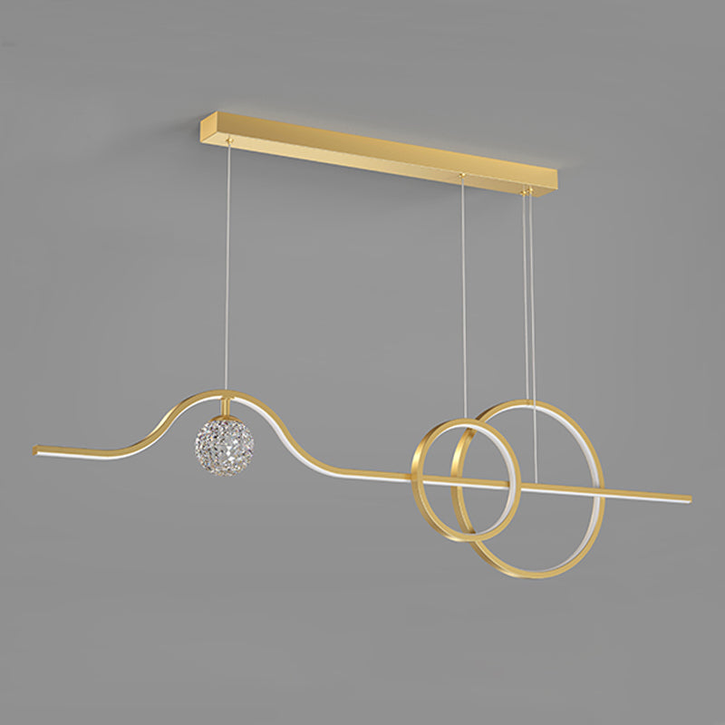 Apparecchi di illuminazione dell'isola lineare Modern Style Metal Kitchen Candant Lights