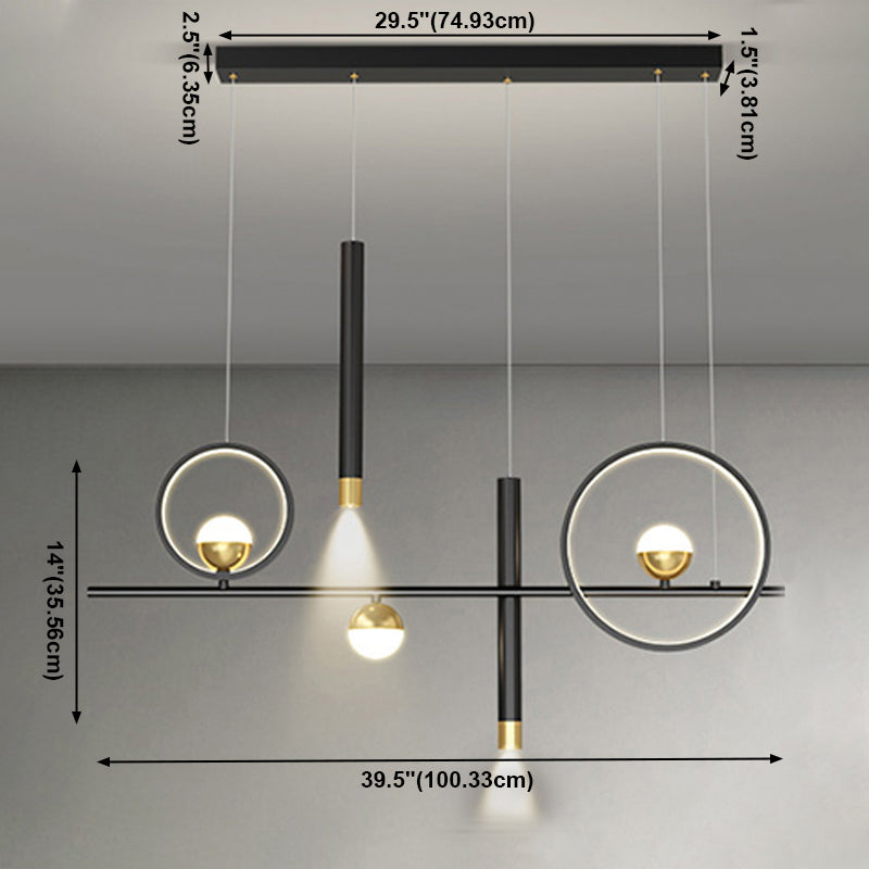 Apparecchi di illuminazione dell'isola lineare Modern Style Metal Kitchen Candant Lights