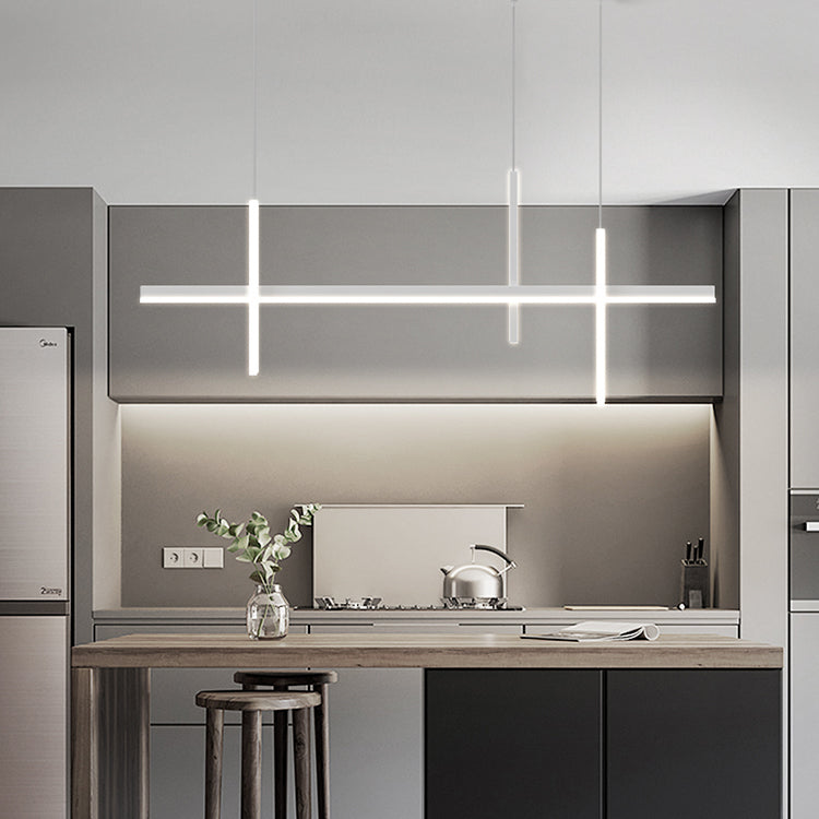 Modern Linear Chandeliers Island Light Fixtures Metal Chandeliers for Dining Room