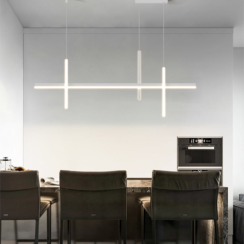 Modern Linear Chandeliers Island Light Fixtures Metal Chandeliers for Dining Room