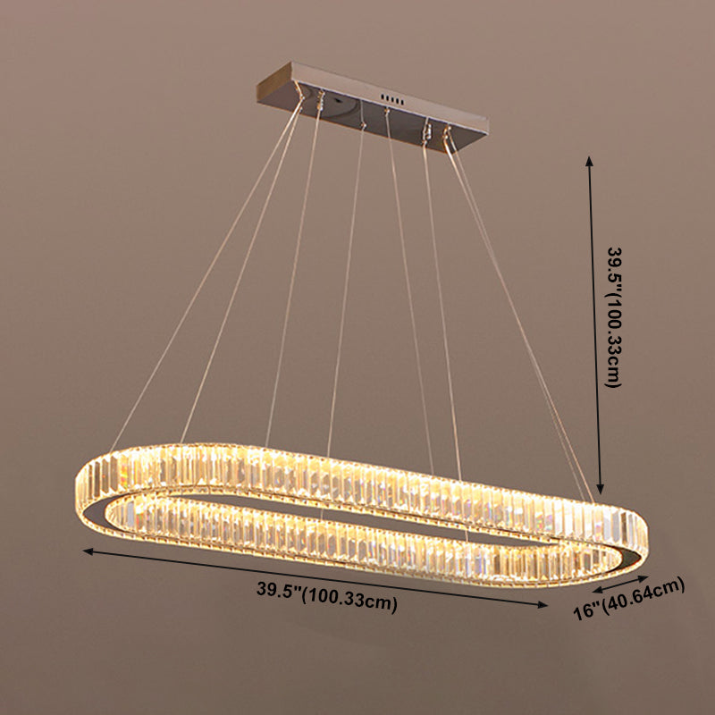 Geometric Pendant Light Fixtures Contemporary Kitchen Pendant Lights with Crystal Shade