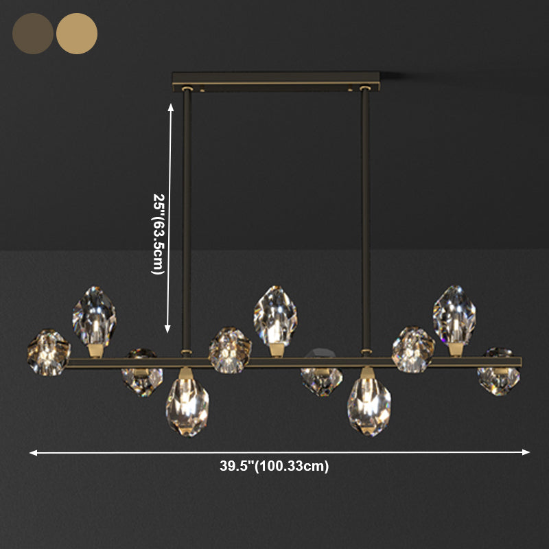 Cone Island Beleuchtung zeitgenössische Kristallinsellichter für Esszimmer