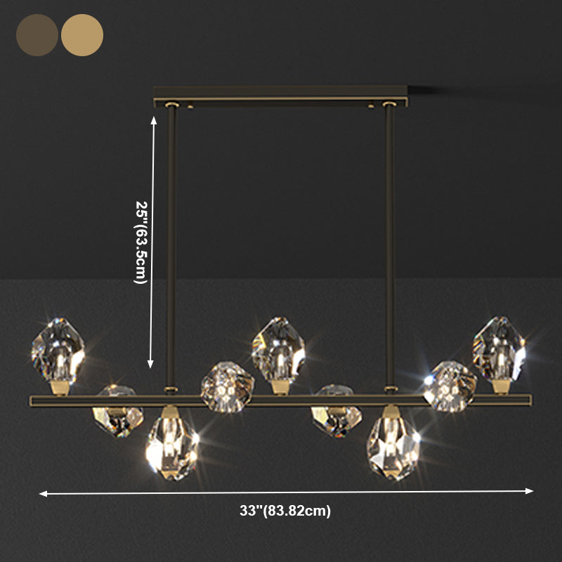 Cone Island Lighting Contemporary Crystal Island Lights for Dining Room